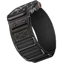 Suitisbest Rugged Bands Compatible for Apple Watch Ultra Band 49mm 46mm 45mm 44mm 42mm, 3 Ring Military Nylon Sport Durable Metal Strap for iWatch Series 11 10 9 8 7 6 5 4 3, SE 3 2 1, Ultra 3 2 1
