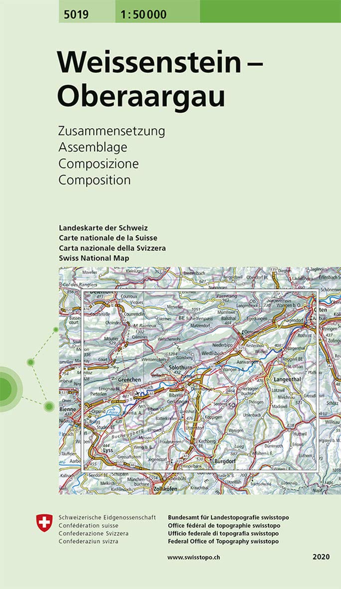 Carte routière : Weissenstein - Oberaargau