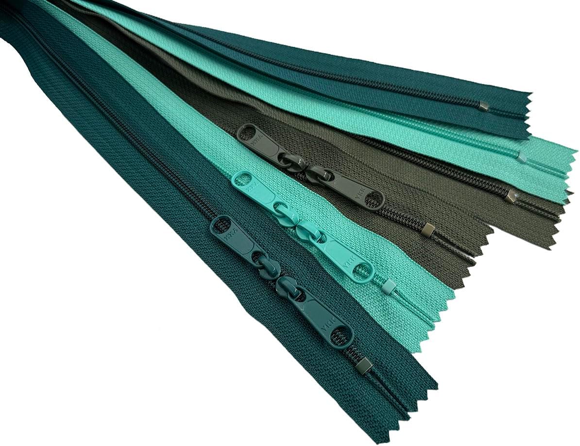 3pcs YKK #4.5 30" Nylon Coil Long Pull Two-Way Head-to-Head Sliders (Double Pull) Bag Zipper 3 Colors Assorted - Your Choice of Color - Made in The United States (Blue Grey 280-298-547)