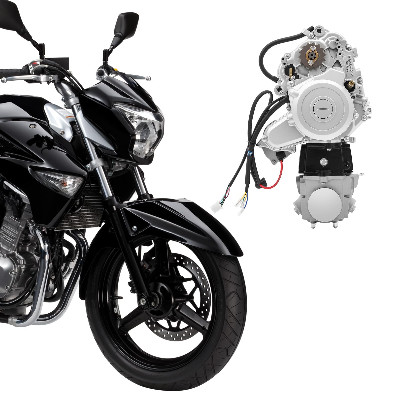 Amazon.co.jp: 125cc 4ストロークエンジンモーター、セミオート3速ATV