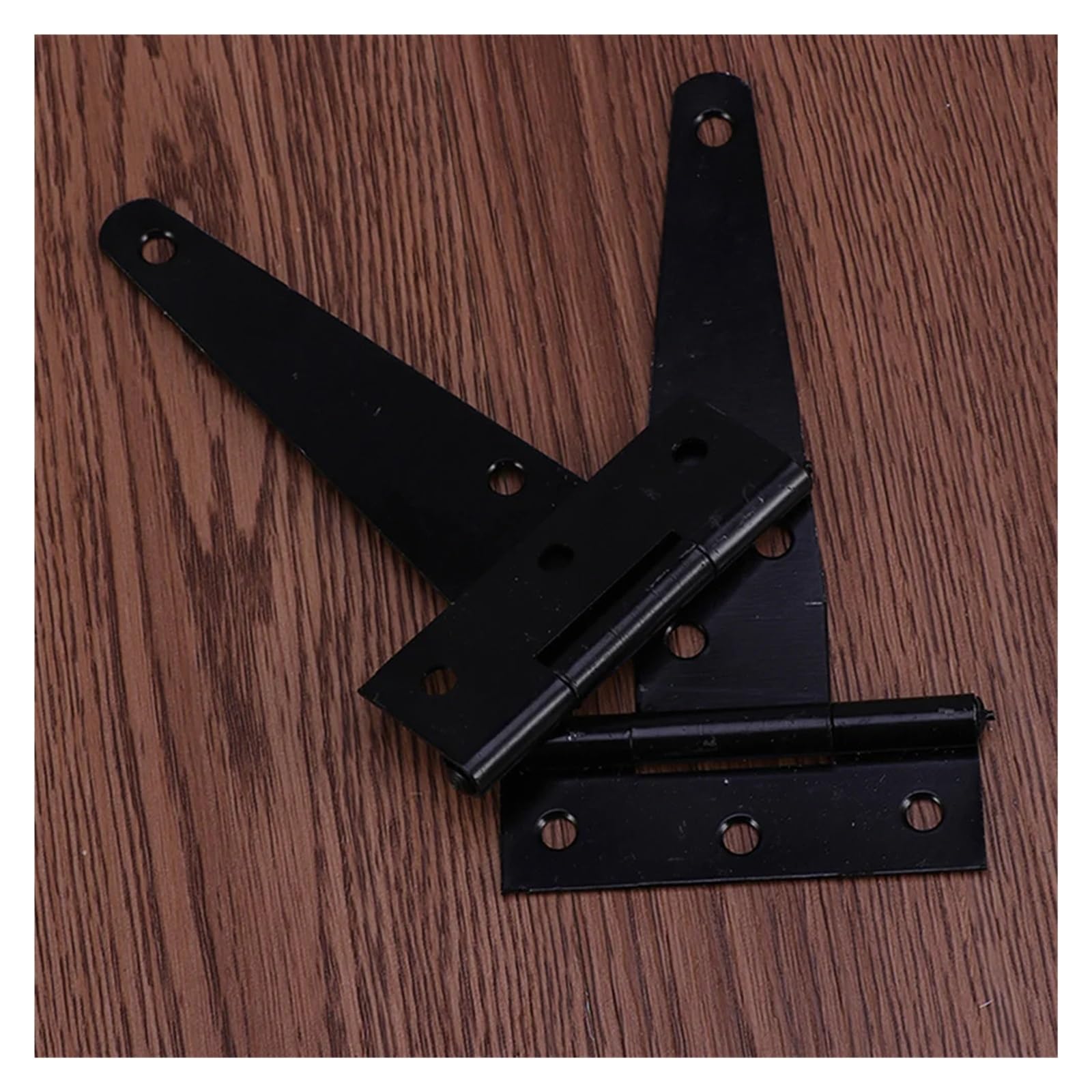 Paquete de 10 bisagras Triangulares for Puerta de Valla con herrajes, pestillo for Puerta de Patio, Valla de Madera, Puerta de Hierro, Granero en T