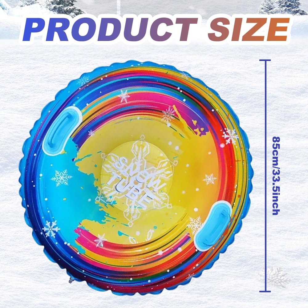 Tabla de Trineo de Nieve para Niños, Juego de Bob Plástico, Snowboard Unisex para Niño y Adulto
