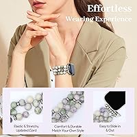 Vista 69 de JR.DM Natural Stone Beaded-Bands Women Compatible with Apple Watch Series 11 10 9 8 7 6 5 4 SE 3 2 1 Fashion Stretch Handmade Bracelet Fancy Boho