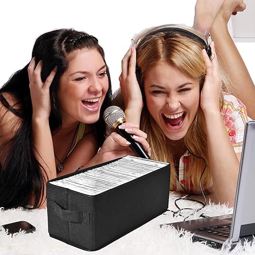 Miniatura 6 de Cajas de almacenamiento para CD  Paquete de 4 cajas de CD  13.2 x 5.9 x 5.3 pulgadas, contenedor con capacidad para 30 CD en estuches completos, 60