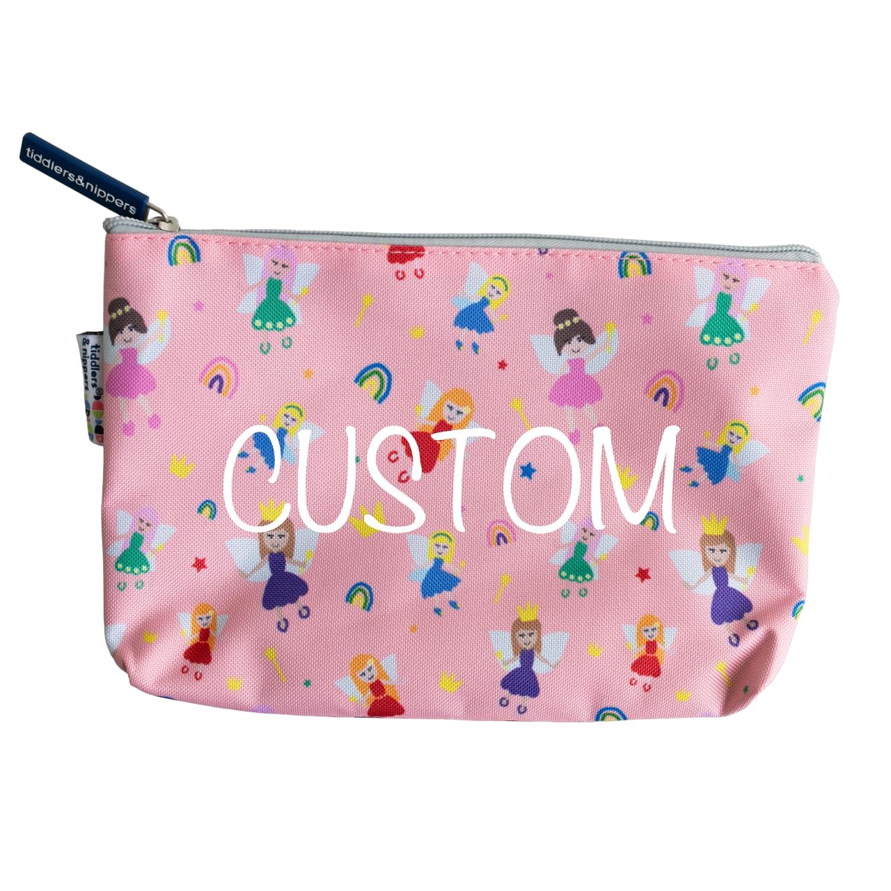 Tiddler Grab & Go Pouch | Multi-Purpose Bag | Pencil Case | Ideal for Medicines, Stationary, Snacks, Wipes, Dummies, School, Nursery, Holidays, Travel & Much More! (Personalised Fabulous Fairies) — image 1