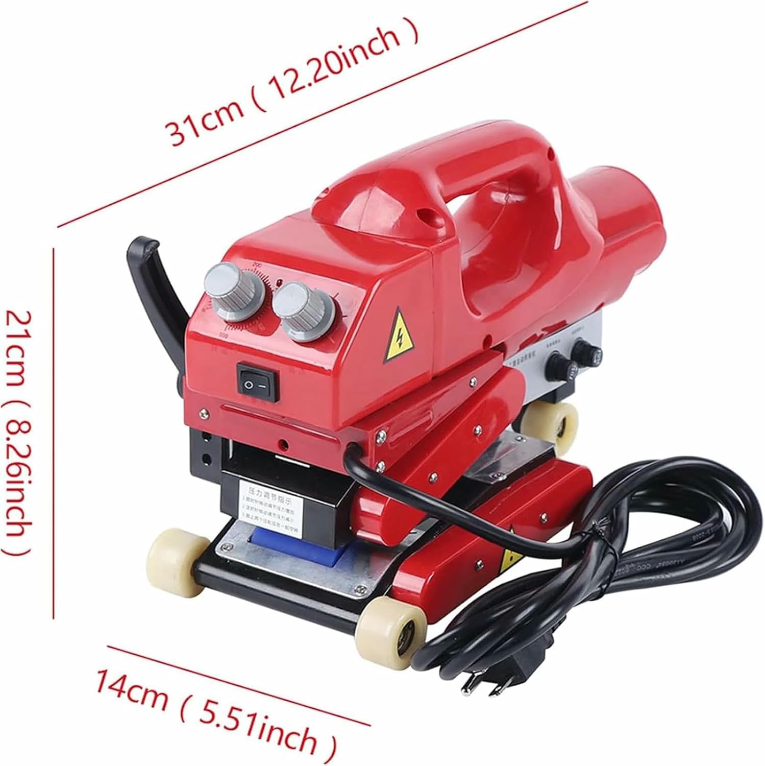 Auto Climbing Welding Machine 1100W, Automatic Climbing Welding Machine Hot Wedge Welder Tool Kit Plastic Welder Silica Roller for Sealing Welding, Steel Roller-10cm