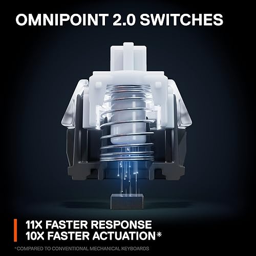 Vista 3 de Nuevo SteelSeries Apex Pro TKL 2023 Ed.- Teclado mecánico para juegos más rápido del mundo - Actuación ajustable - Esports Tenkeyless - Pantalla