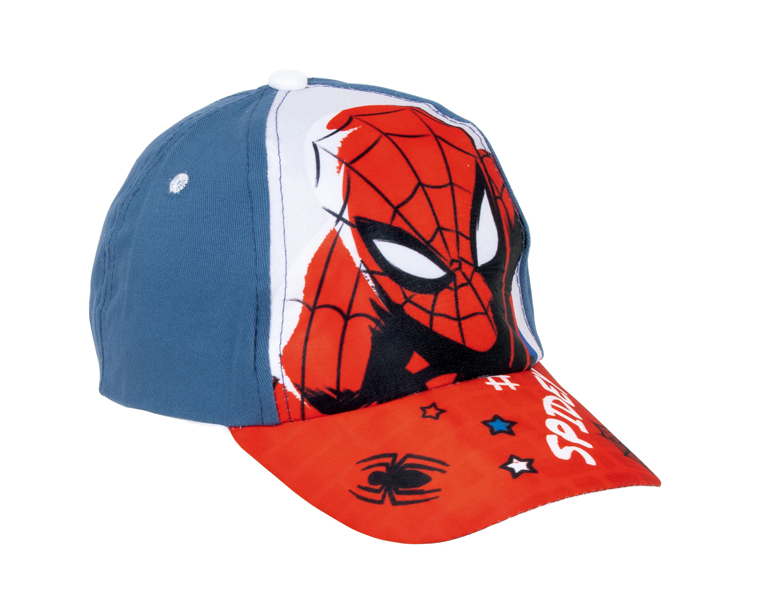 Marvel Spiderman Gorro para Niños, Diseño Spidey, Gorra de Verano Infantil, Regalo para Niños, Gorra Ajustable | Azul