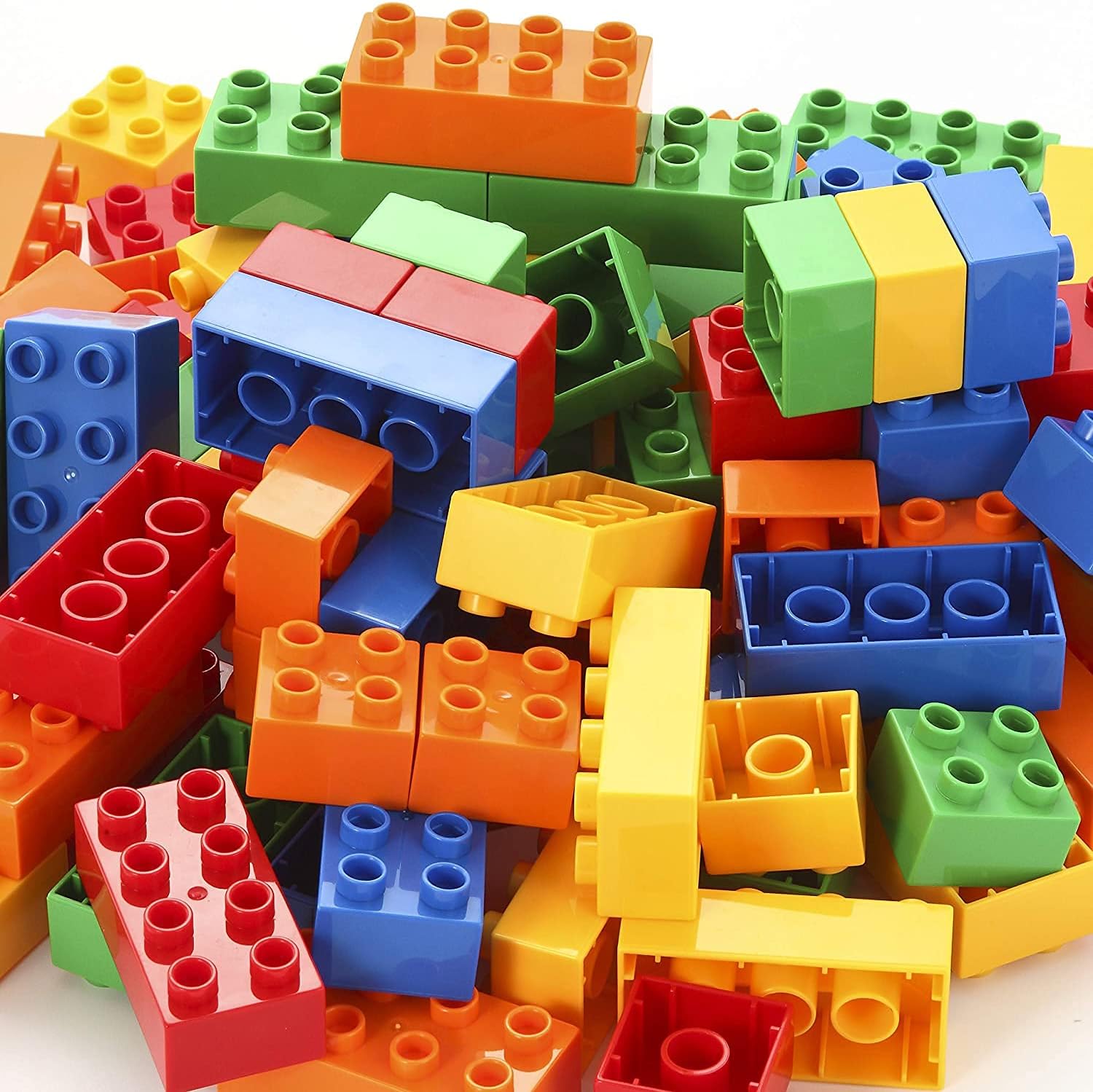 B&K 180 Pieces Big Building Blocks Classic Bricks 6 Colors | Large Building Bricks STEM Toy for Compatible with All Ages. (180 Pieces)