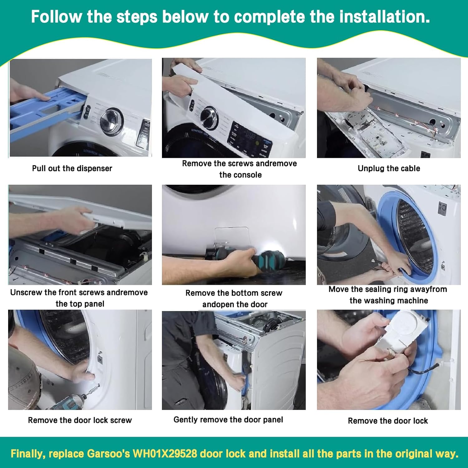 Upgraded WH01X29528 Washer Door Lock - Compatible with GE Washing Machines, Replaces 4958749, AP6985313, PS12749276 - High-Quality, Moisture-Resistant Replacement for Reliable Door Security