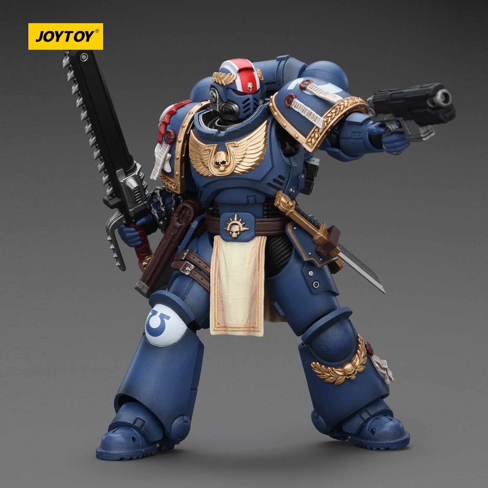JOYTOY Warhammer 40k Ultramarines Titus con Laurels of Victory 1/18 Figura de acción Colecciona y muestra modelo