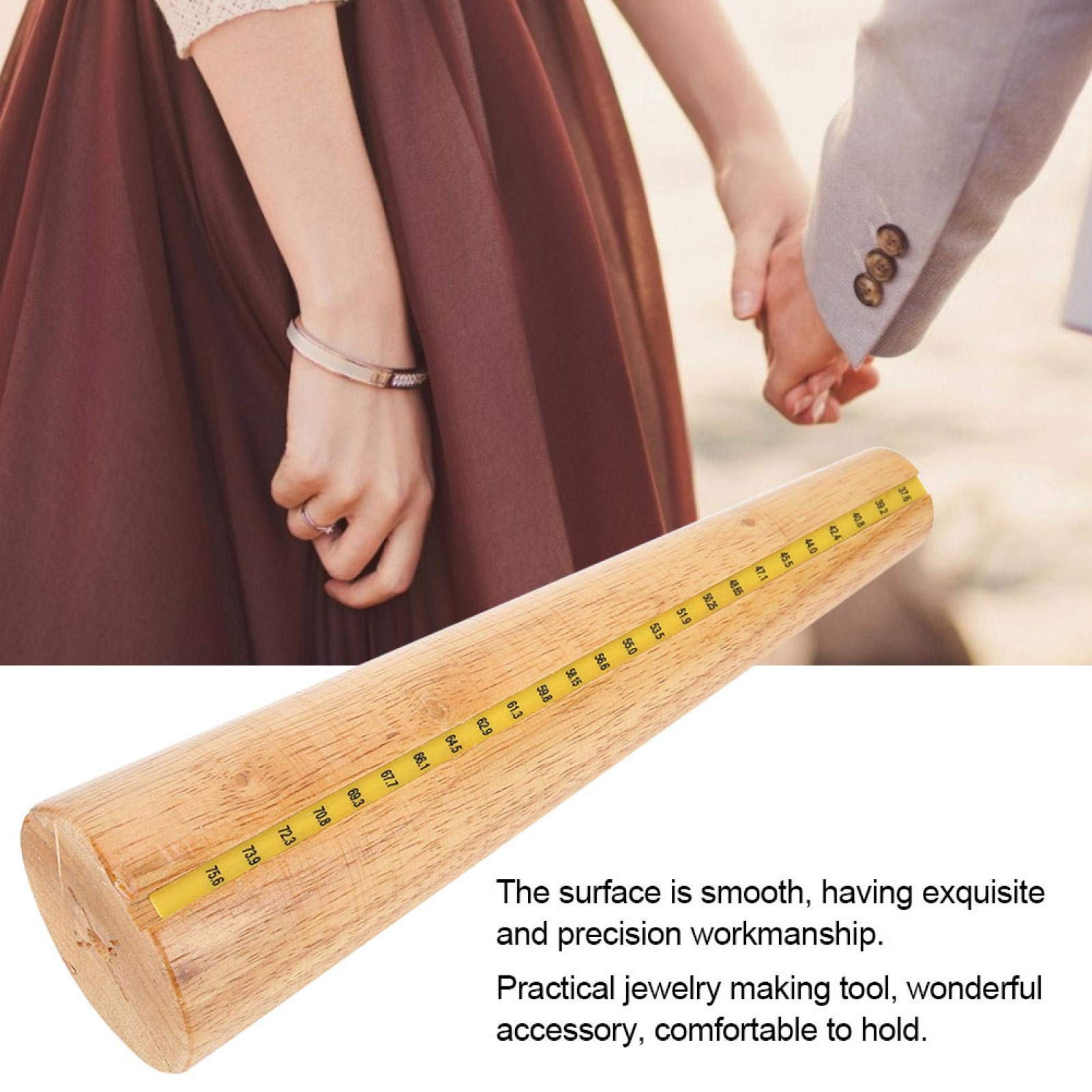 Sieradenproductie, instelgereedschap, 2 stuks/set houten doorn Sizer armband armband sizer gereedschap met sieradenhamer juwelier hamer armband grootte meetinstrument voor het maken van sieraden reparatie