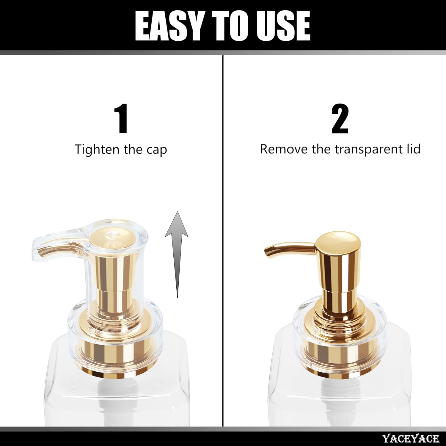 Clear Shampoo and Conditioner Dispenser, 16.9oz Set of 3 image 5