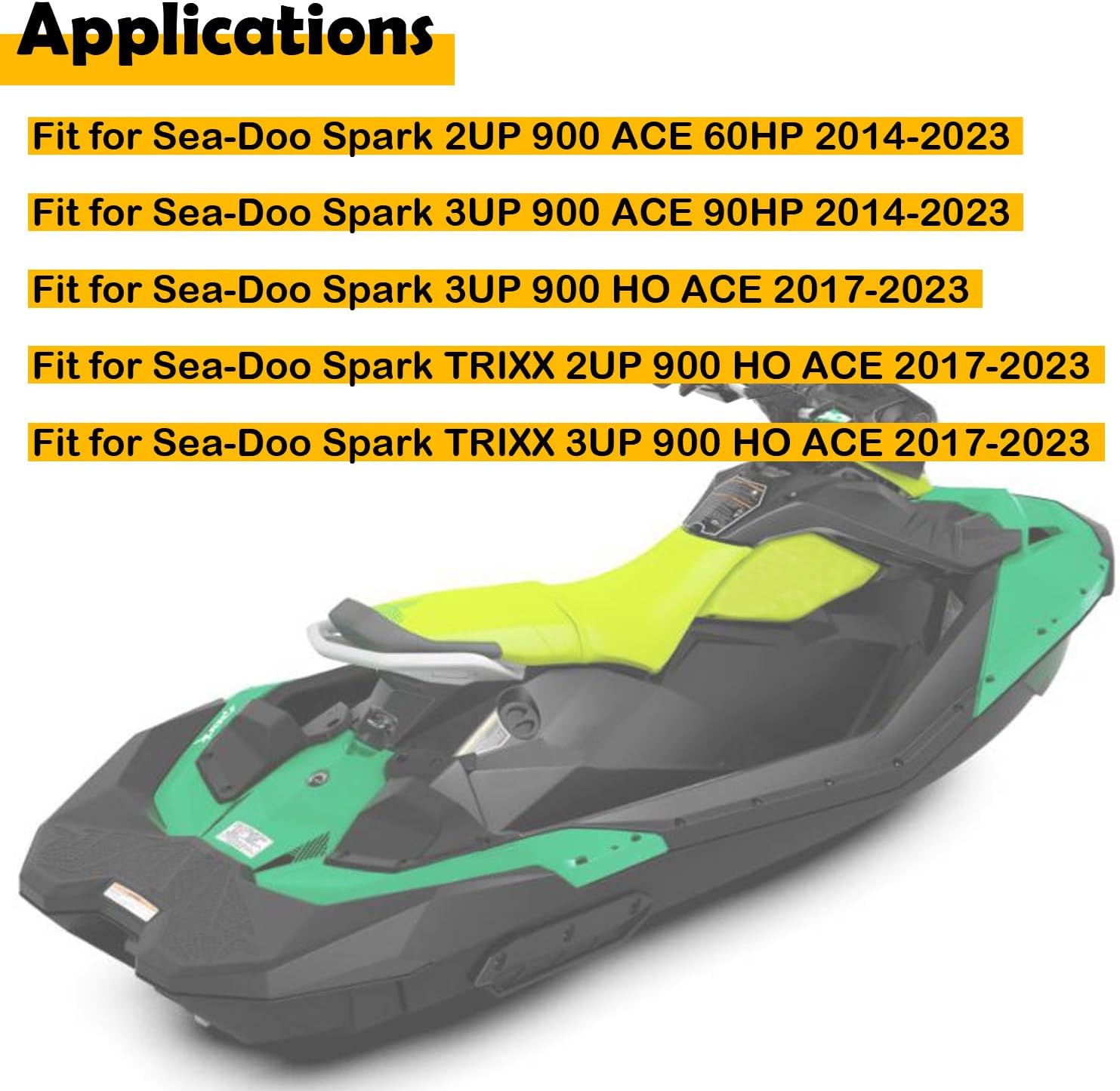 Sea-Doo Spark Glove Box Cover 291003378 for 2UP 3UP TRIXX | 900 ACE 2014-2023, UV-Resistant Finish, Marine-Grade Durability, Smooth Surface Texture