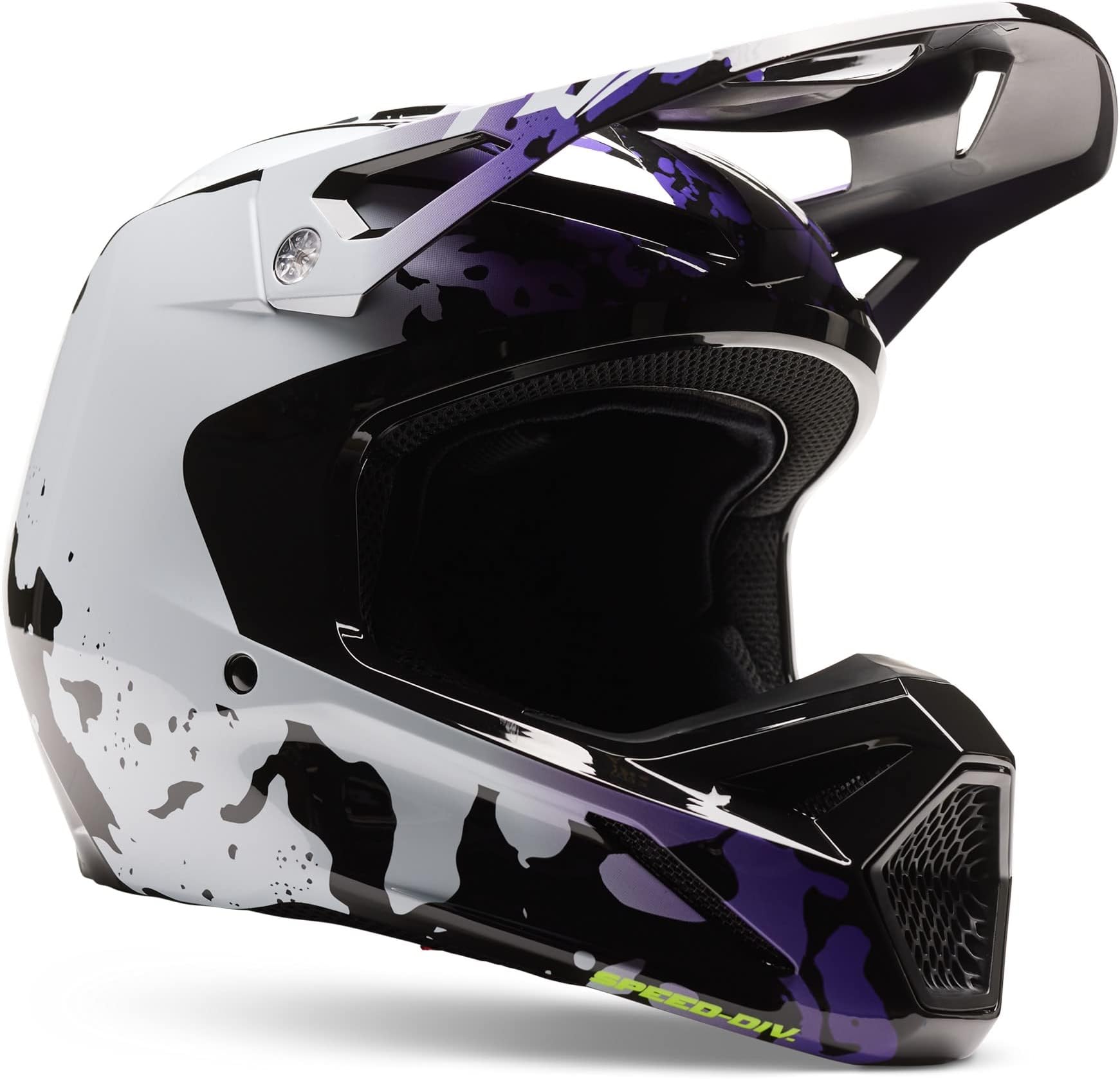Fox RacingV1 MORPHIC Helmet (Black/White) 30441-018