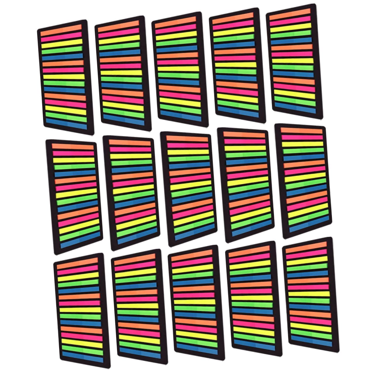 ARTIBETTER 3 Set 3 Set Di Segnalibri Adesivi Linguette Per Promemoria Strisce Pastello Trasparenti Riutilizzabili Evidenziatori Colorati Accessori Per L'Apprendimento 15 fogli*3