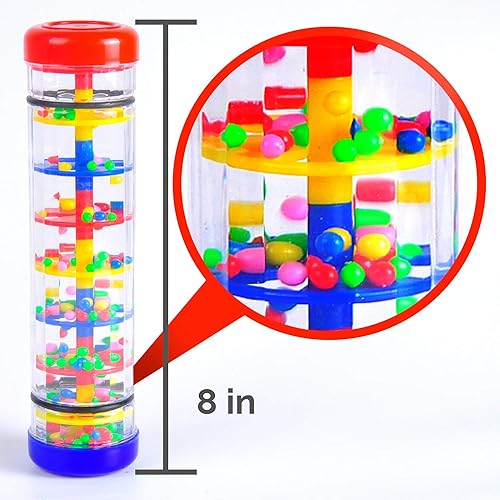 Miniatura 7 de AGREATLIFE Rainmaker - Juguetes para bebés de 6 a 12 meses para agitador sensorial de desarrollo instrumento musical de barra de lluvia para niños