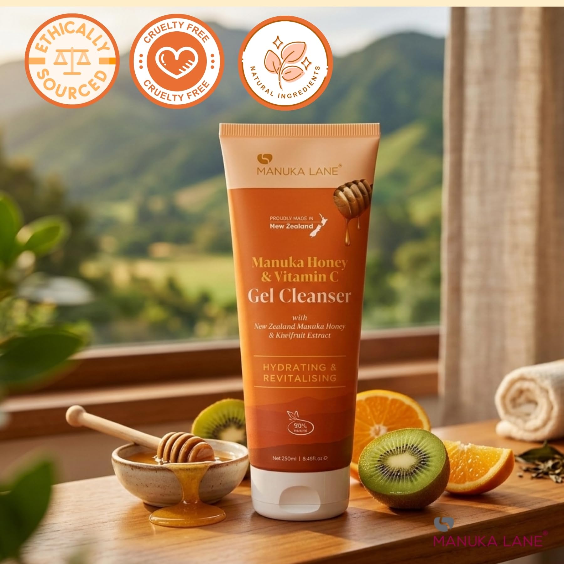 Amazon.com: Manuka Lane Manuka Honey & Vitamin C Gel Cleanser for