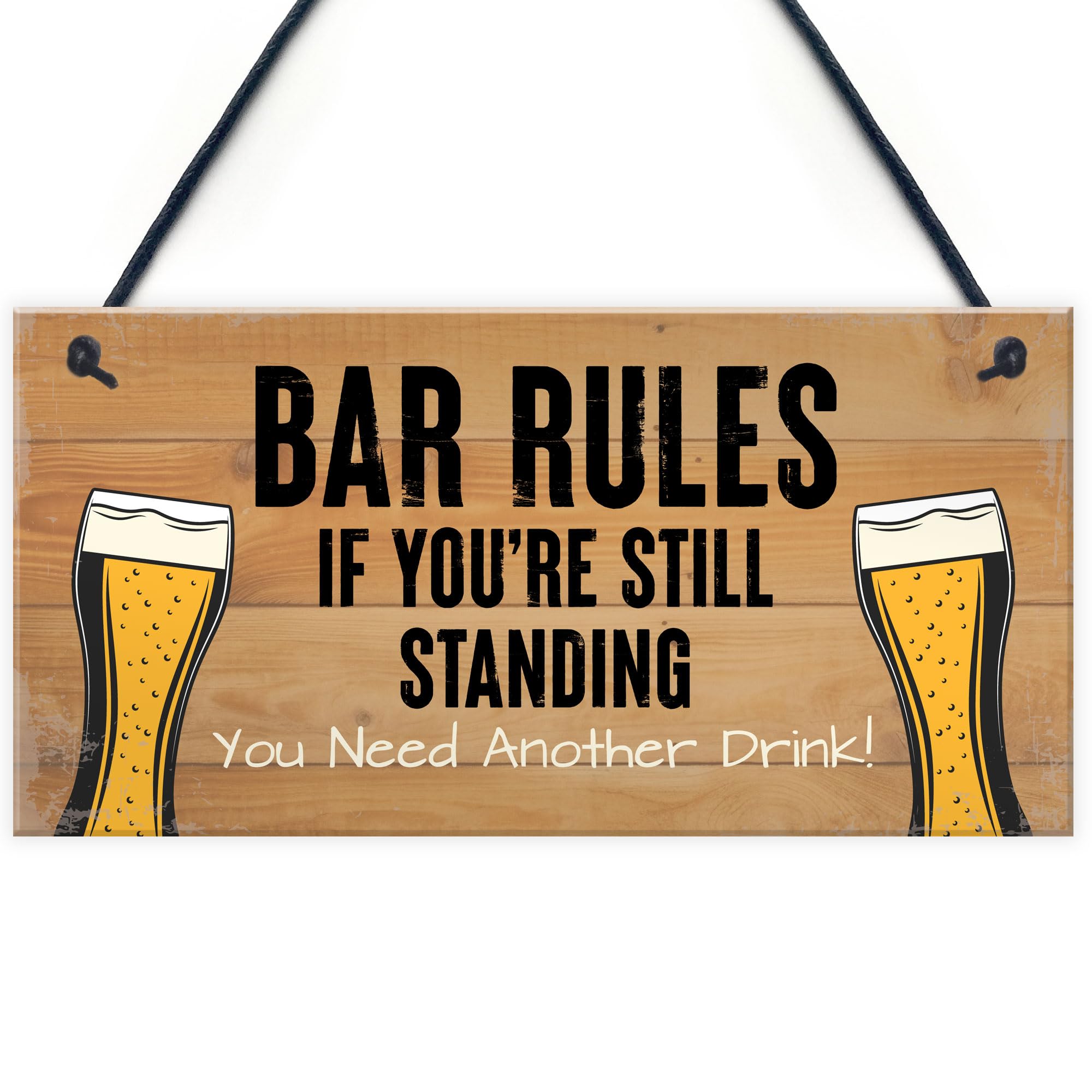 Red Ocean Bar Rules Bar Signs And Plaques Alcohol Funny Quote Shabby Chic Novelty Home Bar Sign Gift For Him Her