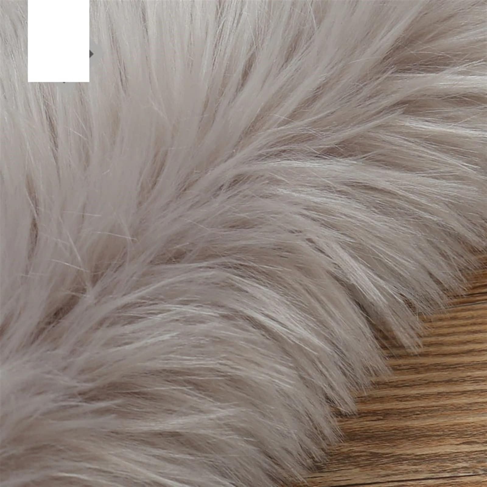 Tapis épais et Doux for Salon,Peluche, Tapis de Sol Chambre à Coucher, fenêtre, Chevet, décoration d'intérieur Moquette Moelleuse(White Grey Tip,40x60cm)