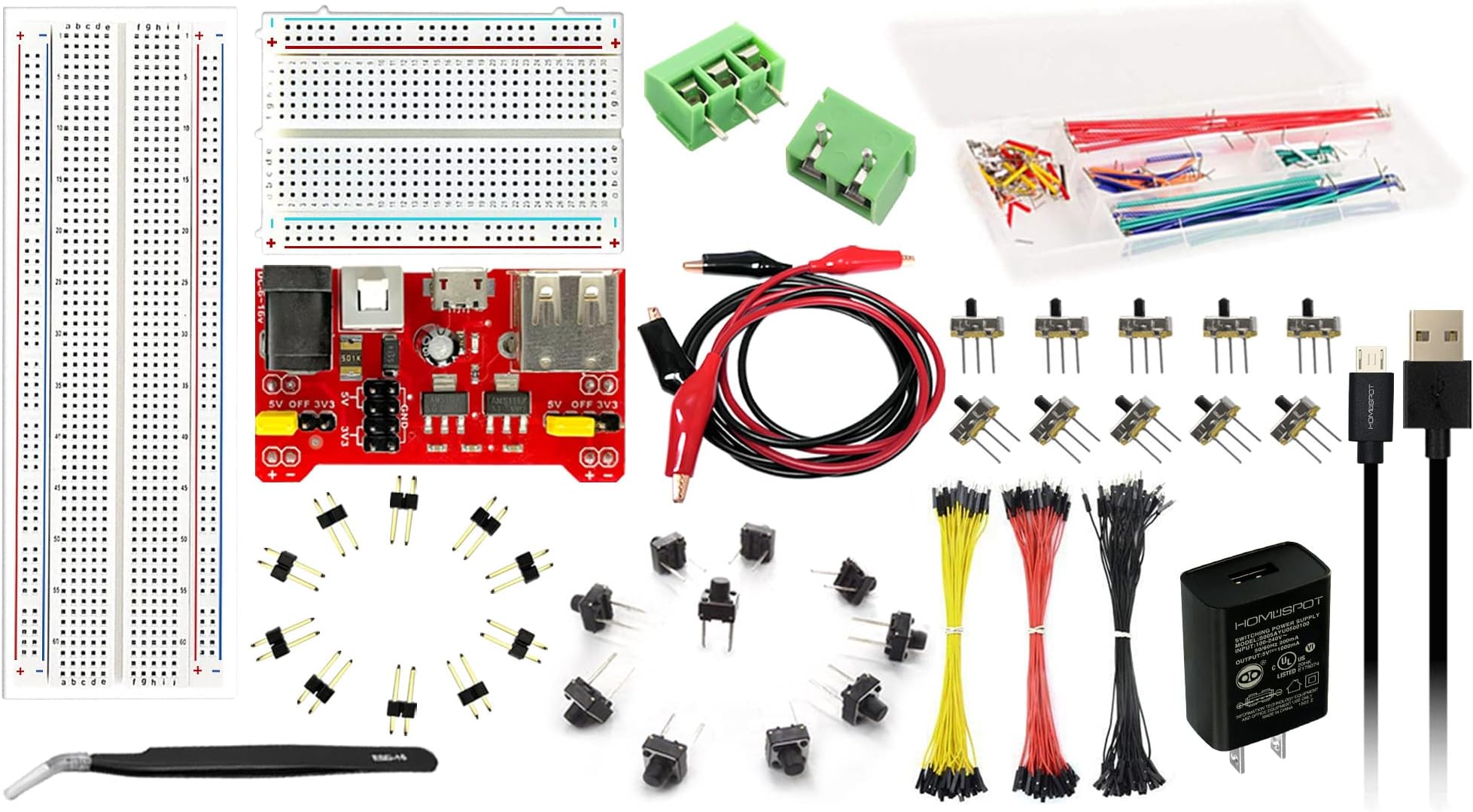 MakerSpot Breadboard Connection Kit 400point and 830point w