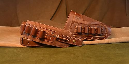 Miniatura 8 de Funda de cuero para rifle de escopeta con arnés de pistola de fósforo para .357 .30-30 .30-06 .45-70 .22LR 12GA 16GA 20GA