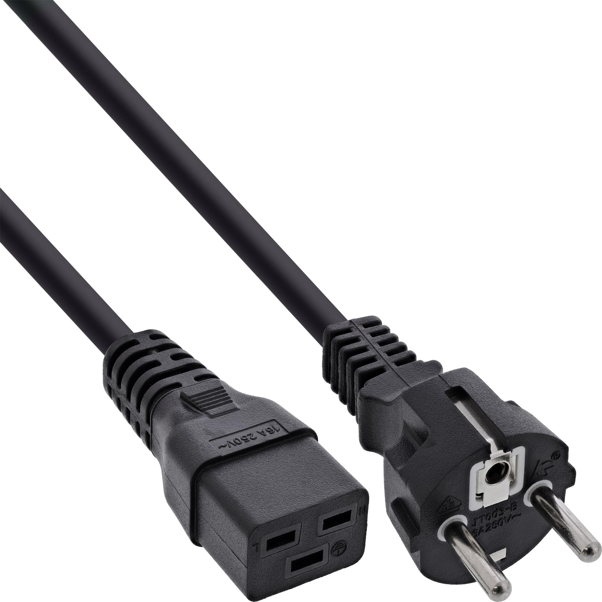 InLine 22289 Kabel Zasilający 16A Schuko CEE-7/7 IEC-320-C19 5m Czarny