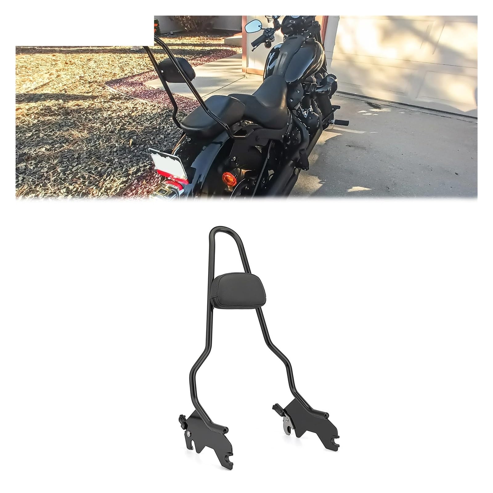 Moto Schienale Per Ha&rley Per Softail FLSB,FXLR,FXLRS Per FXLRST 2018-2024 Moto Alto Staccare Schienale Passeggero Sissy Bar W/Pad