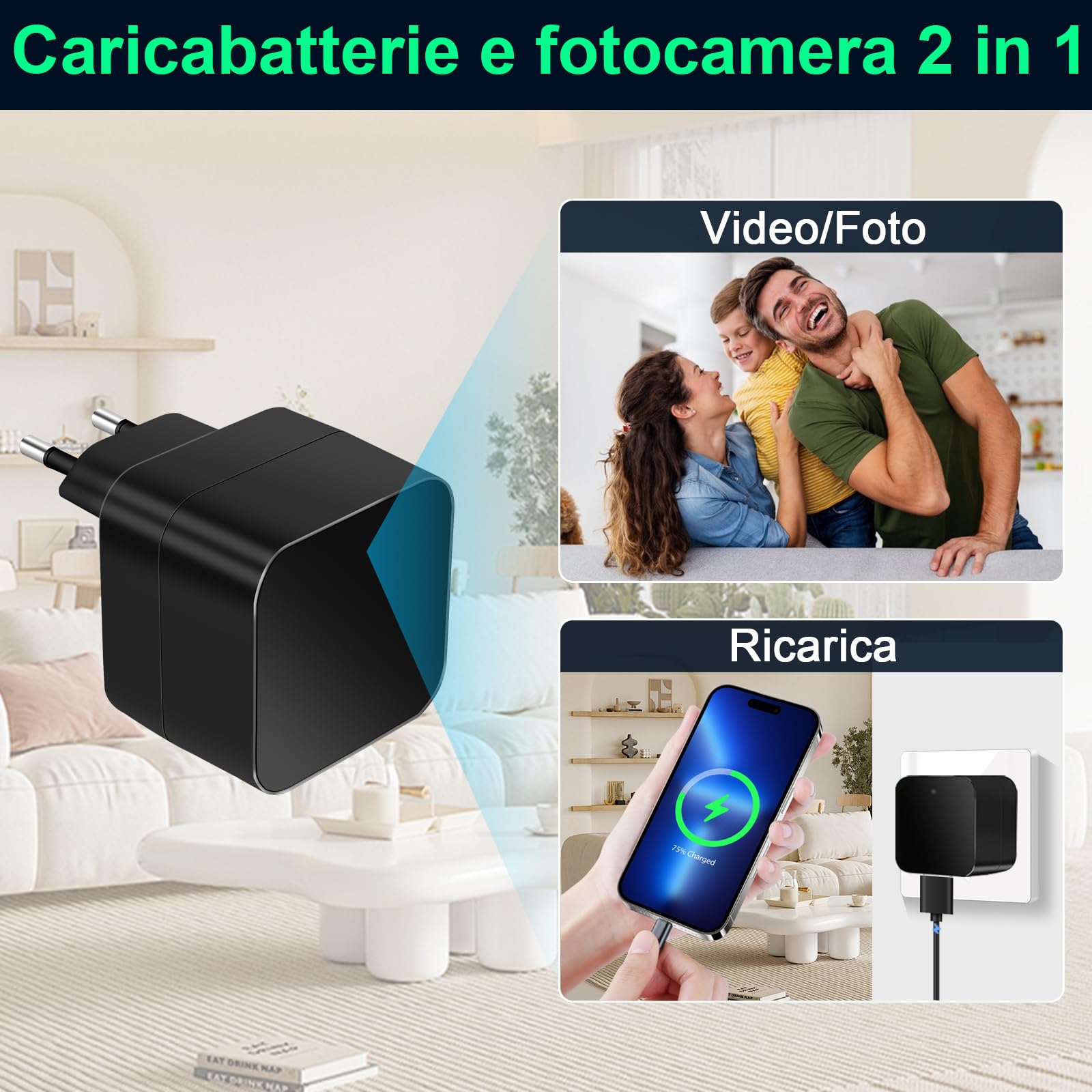 Caméra Spy Indoor 5G/24G 1080P Surveillance - Dettaglio
