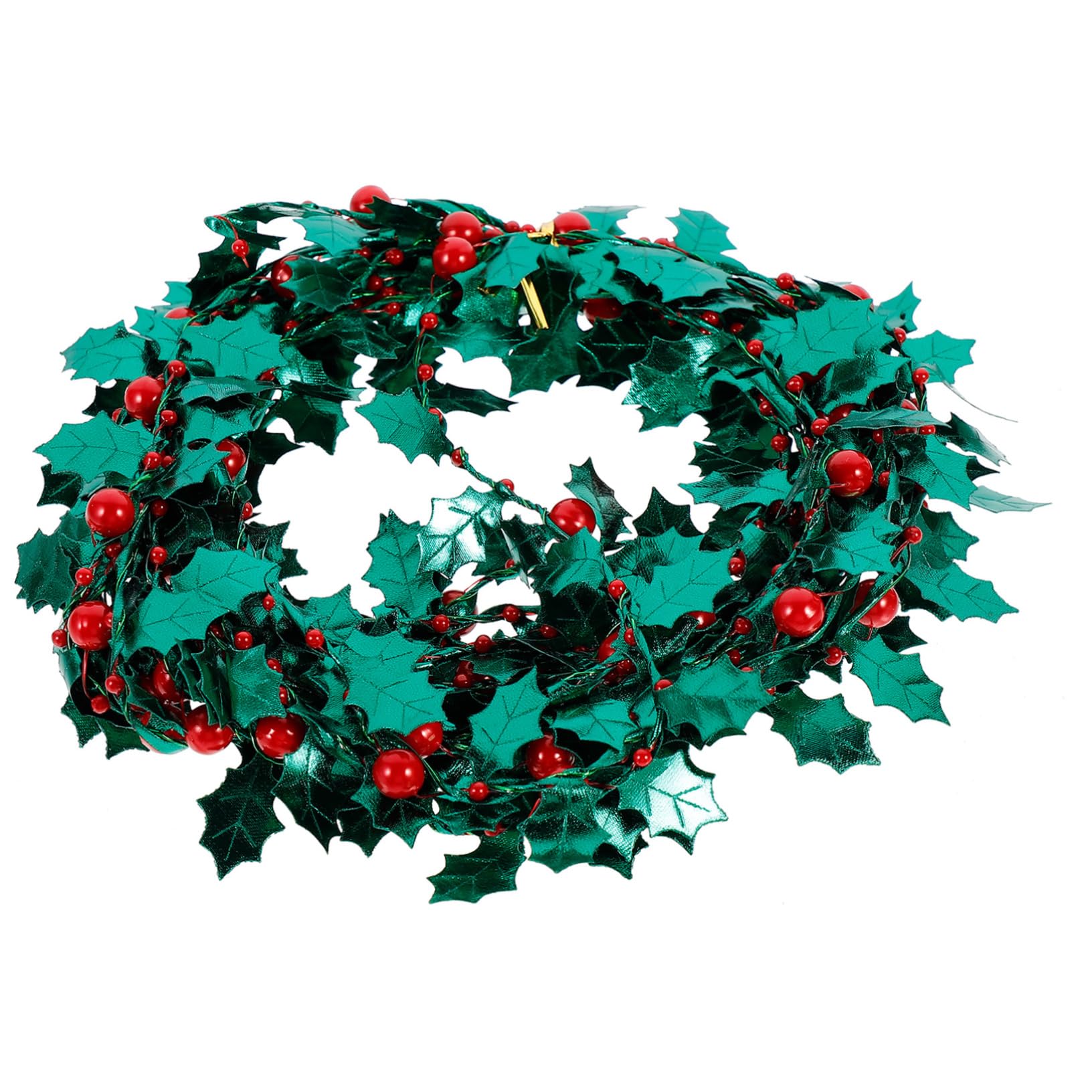 CONGARTENO 1roll Xmas Leaves Tinsel Wire Garland Flexible Craft Decoration for Christmas Tree Party Home Leaf Design Reusable Wire for Vibrant Holiday Atmosphere