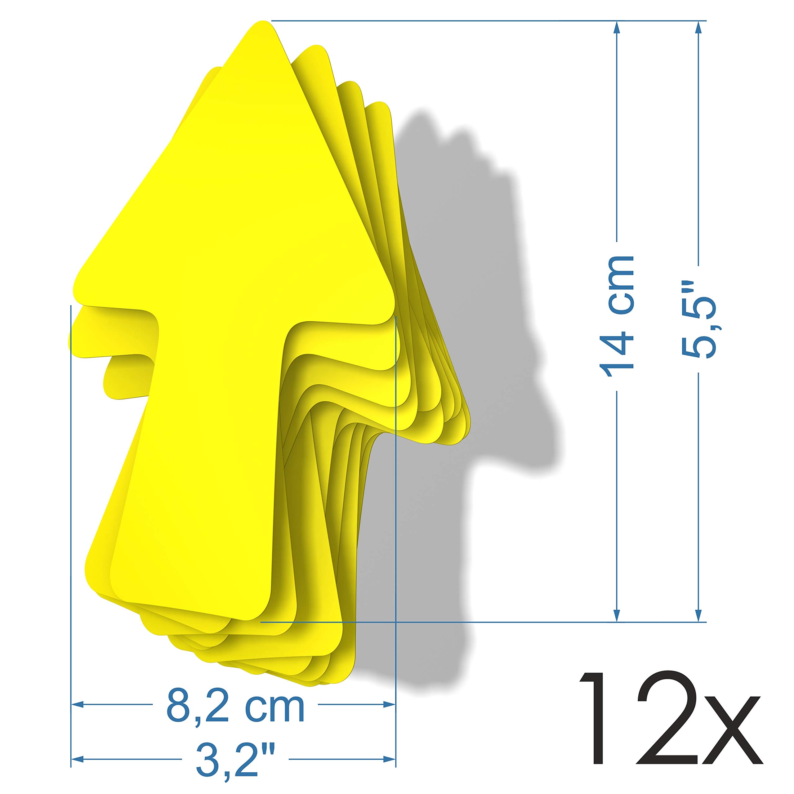 imaggge.com 12 Arrows - Yellow - Signage and Orientation Stickers - Indoor and Outdoor - Directions, Arrow Path, Directions - Image 2