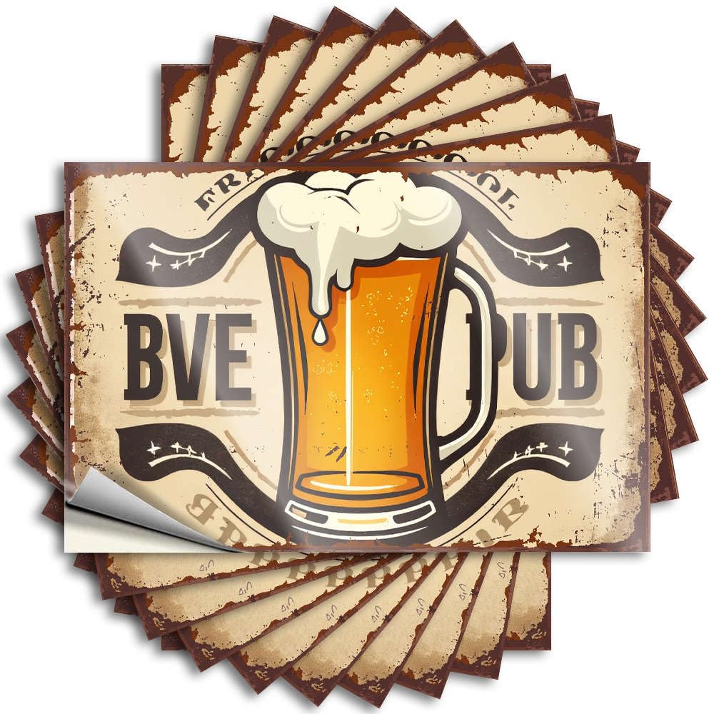 Fzfn Colour Cool Room Decorations Door Bumper | Fresh Beer Pub Sign. Sweet For Mom Decor(8X12cm)
