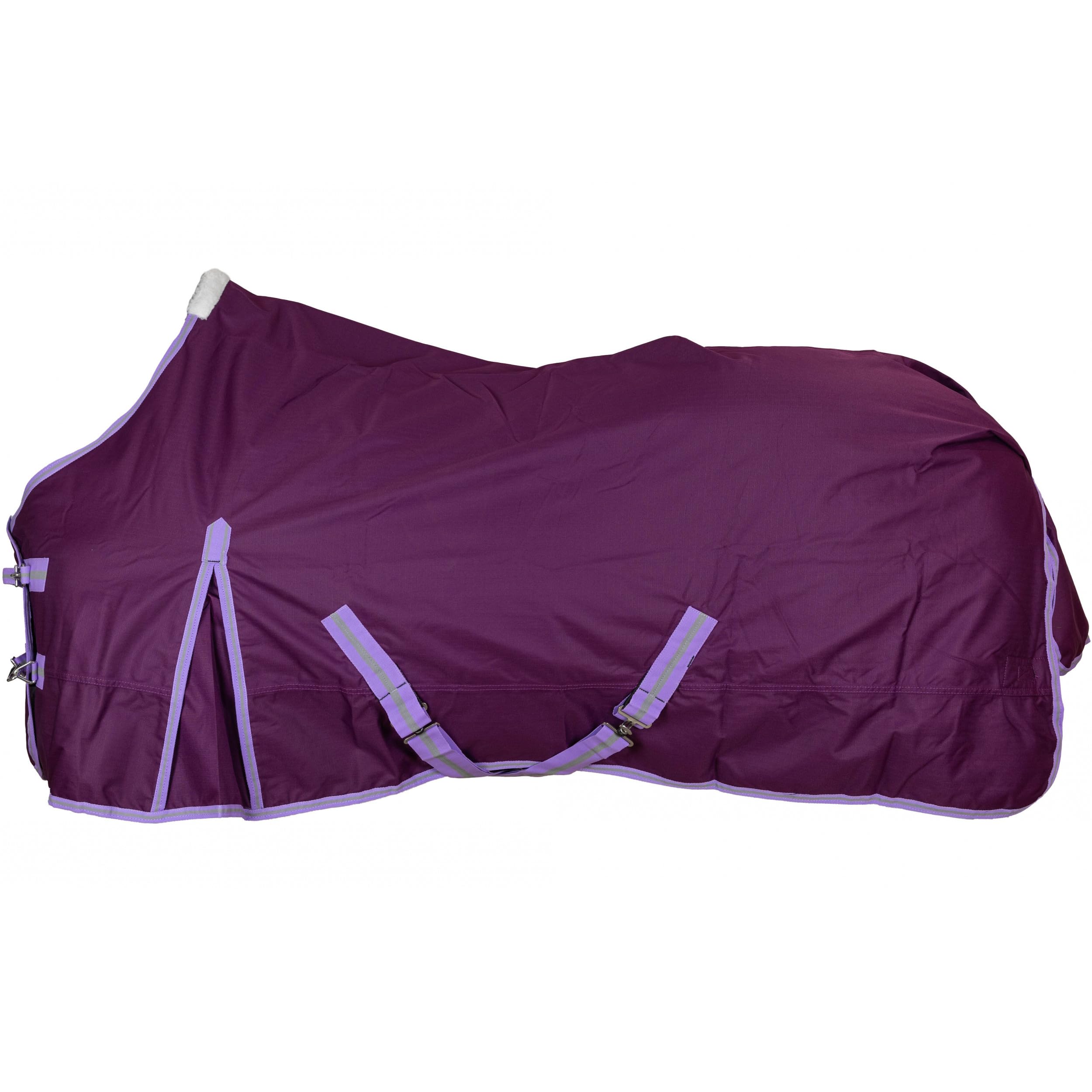 RL24 - Weidedecke 600D Basicline – Lila 125cm (Nylonfutter) | Regendecke & Übergangsdecke – Wind- & wasserdichte Outdoordecke mit Innenfutter & Kreuzbegurtung – Pferdedecke