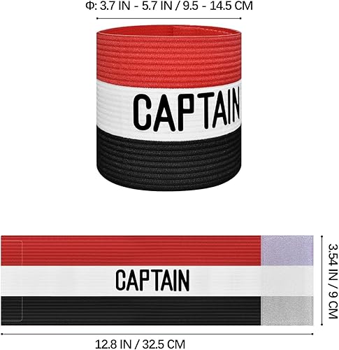 Miniatura 2 de Brazalete deportivo unisex de capitán, ajustable para entrenamiento de fútbol, adultos y jóvenes, banda elástica para el brazo del capitán,