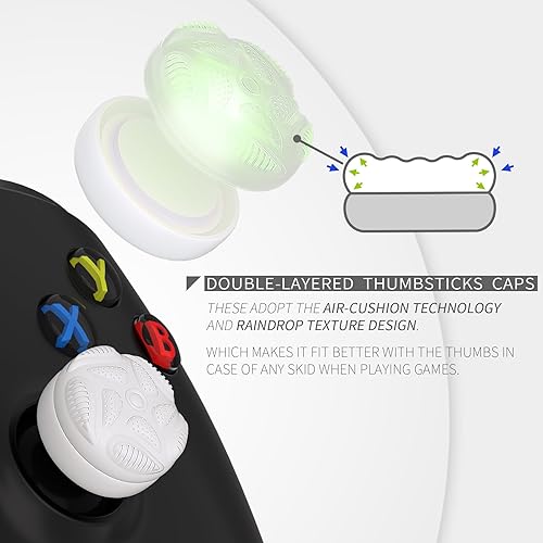 Miniatura 3 de PlayVital Thumbs - Tapas de cojín para el pulgar para PS54, funda de agarre para el pulgar para Xbox Series XS, tapas de agarre para el pulgar para