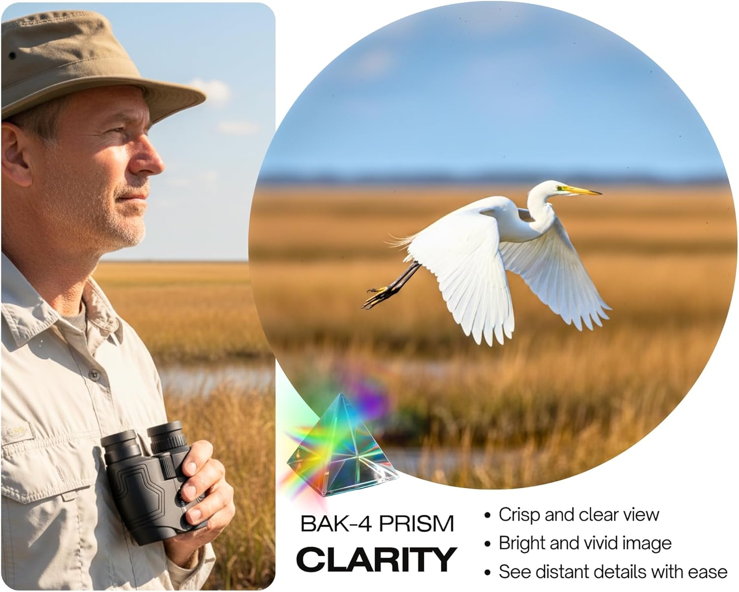 Hontry Travel Binoculars for Adults and Kids, Easy-Focus and Image Stabilization with Close Focus (Black,12x25)