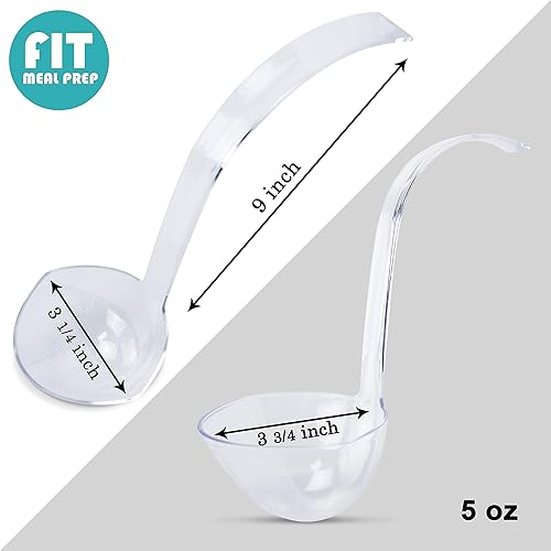 Miniatura 3 de Fit Meal Prep Cucharón de plástico para ponche, cuchara transparente para servir aderezos, sopa, salsa, jugos de frutas en cócteles, fiestas,