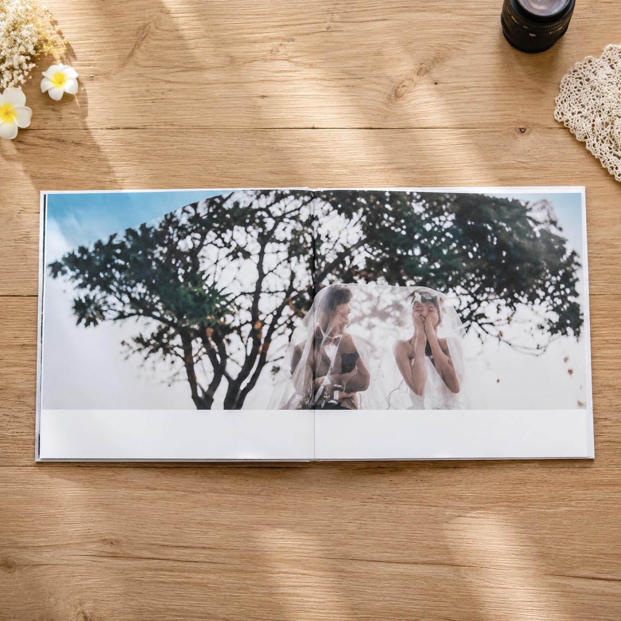 Fotoalbum zum Selbstgestalten und Einkleben – Hardcover Erinnerungsbuch für Hochzeiten, s, fest & wasserdicht, Einfach; 48 Seiten, 28.5x21CM