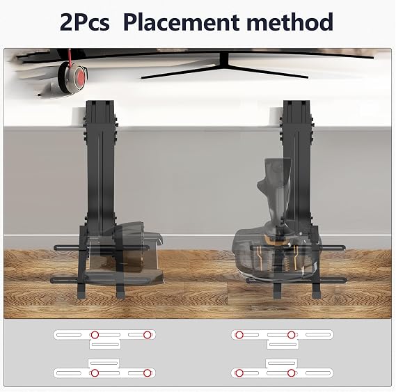DIWANGUS Hotas Desk Mount, No Installation Joystick, Pack of 2