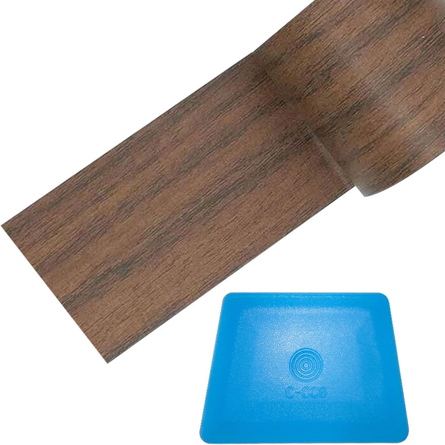 Wood Grain Repair Tape, Upholstery Wood Duct Tape, Realistic Wood Colored Stickers for Wicker Furniture, Wood Veneer Roll, Repair Tape Patch Wood Textured Adhesive for Tables, Doors, Floor (Type D)