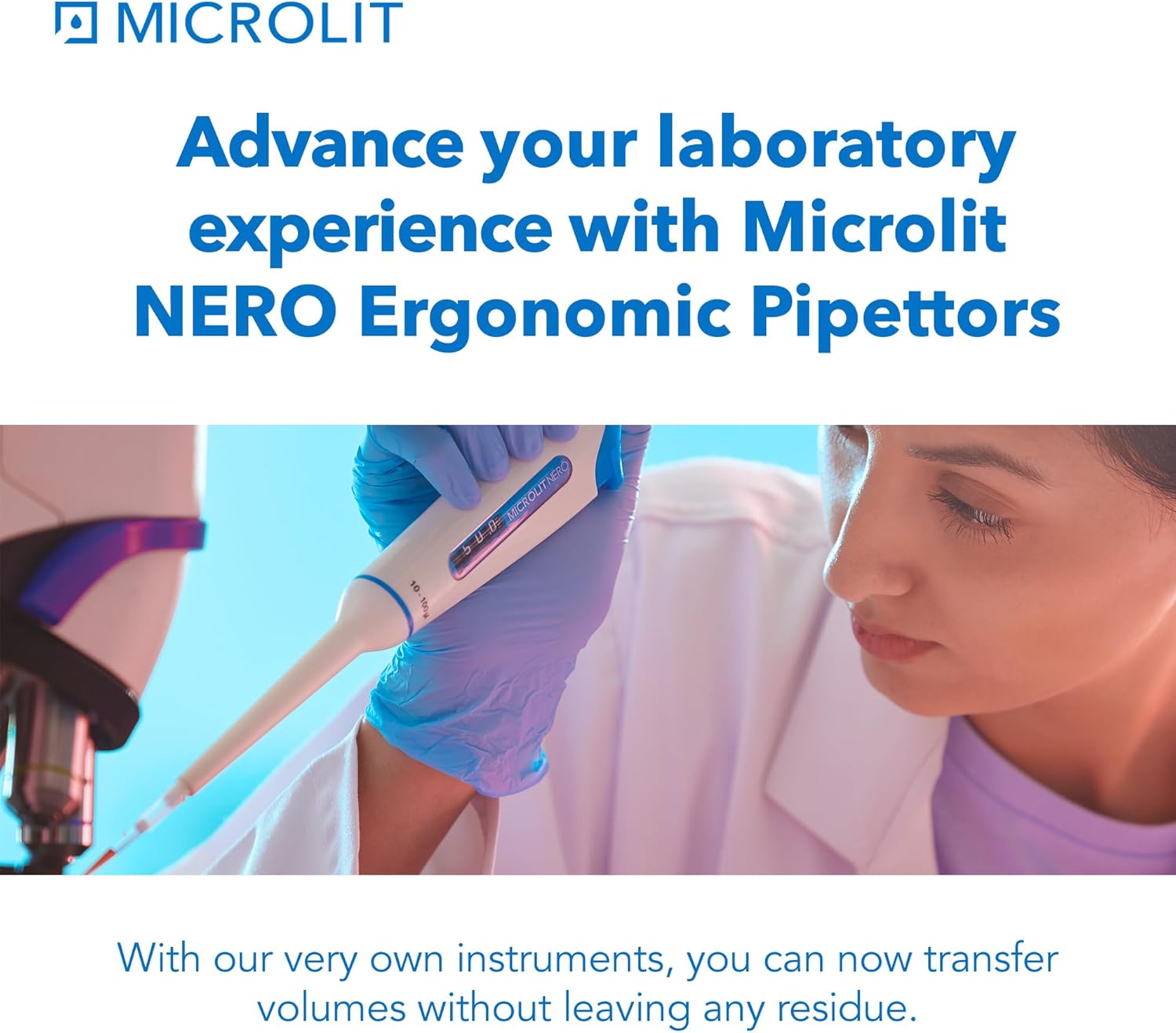 MICROLIT - Nero 3-Piece Micropipette Starter Kit, Accurate Pipettors with Varied Liquid Capacity (2-20ul, 20-200ul, 100-1000ul), Calibrated Lab Pipettes with Carousel Pipette Holder Stand