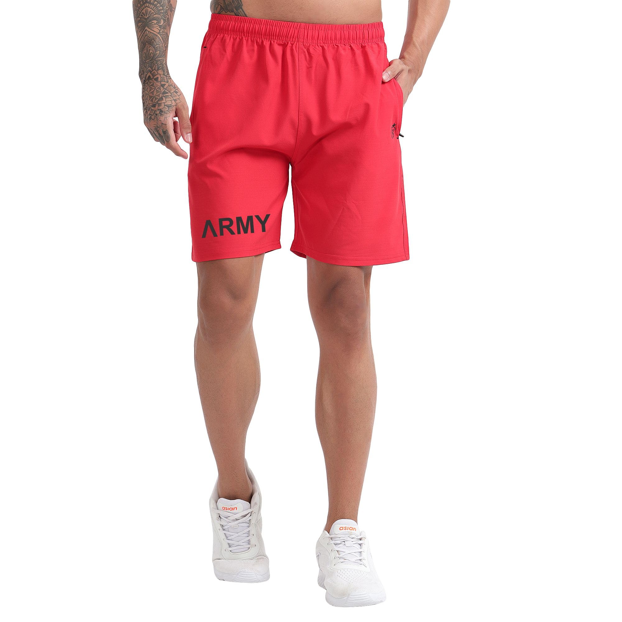 blue star shark Men's Regular Fit Polyester Blend Shorts | Casual Shorts | Half Track Paint's | Comfortable Rich Solid Design Shorts with Zip Pocket-picture-34