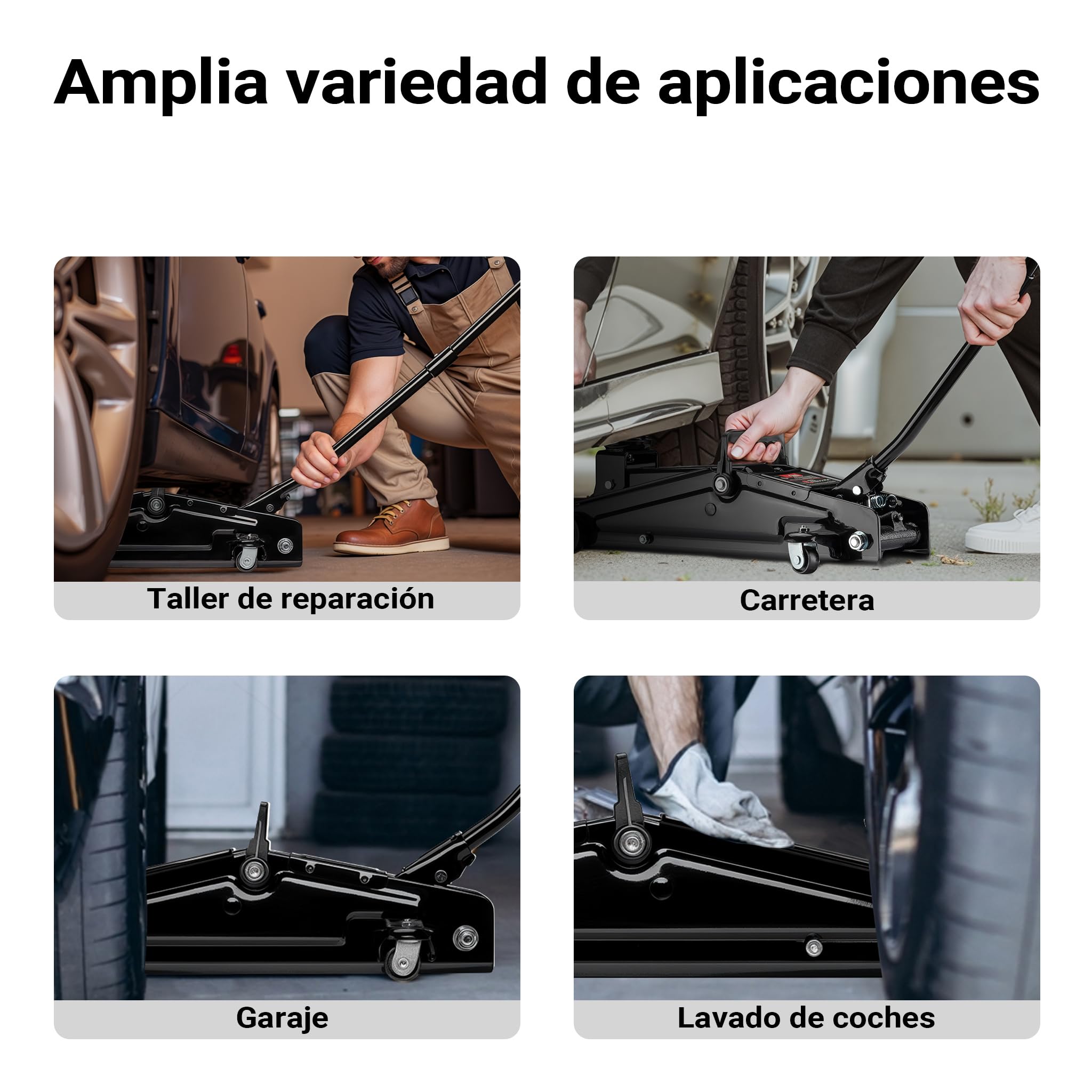 Wiltec Gato hidráulico 3 toneladas móvil Elevador de Coches Taller Garaje