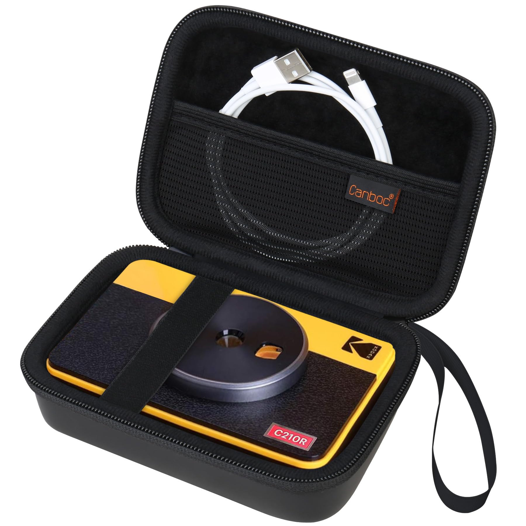 CanbocCarrying Case for KODAK Mini 2 Retro 4PASS Portable Photo Printer/KODAK Mini Shot 2 Retro 4PASS 2-in-1 Instant Digital Camera, Mesh Bag fits Photo Paper and Cable, Black