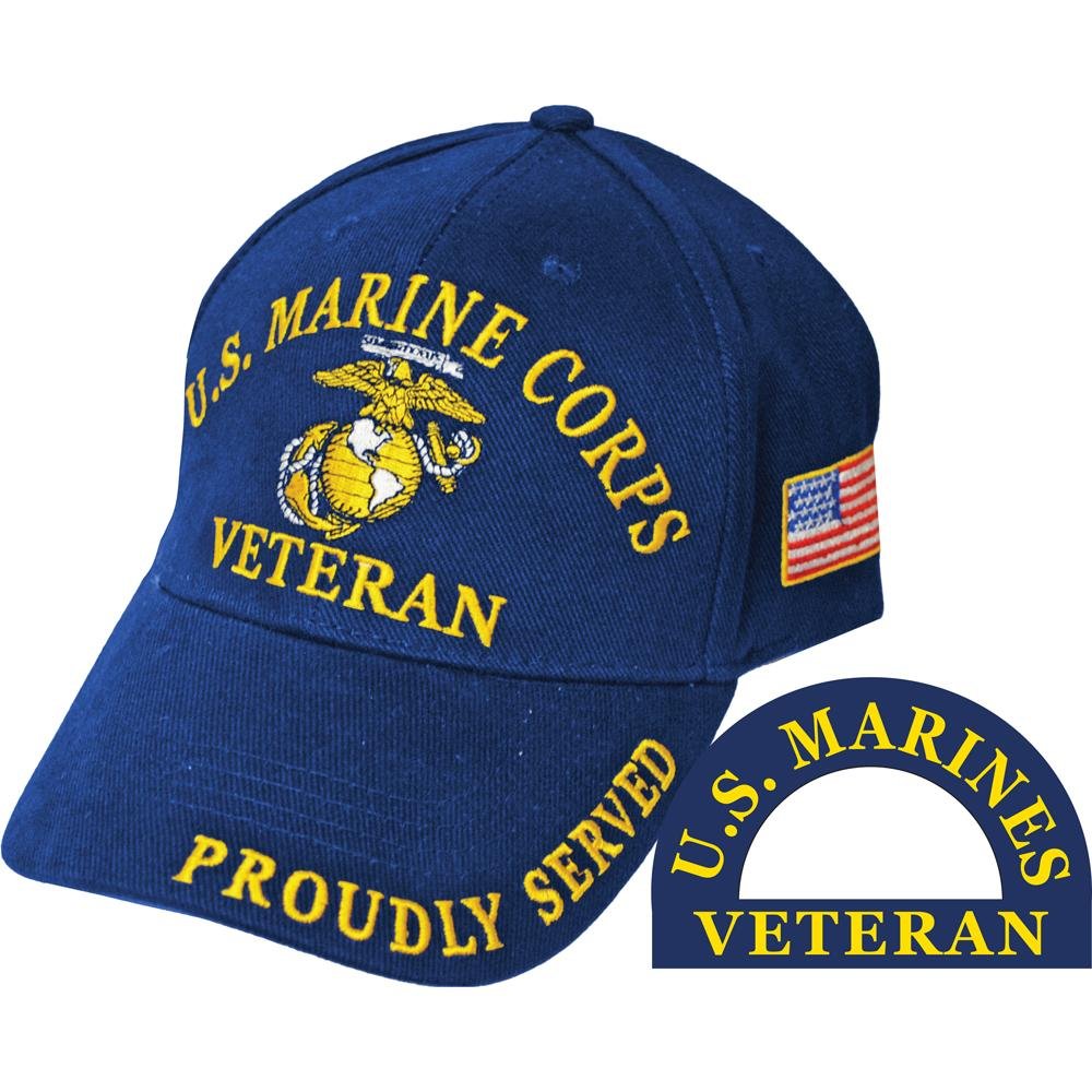 FindingKingU.S. Marine Corps Veteran Proudly Served Hat Cap Black