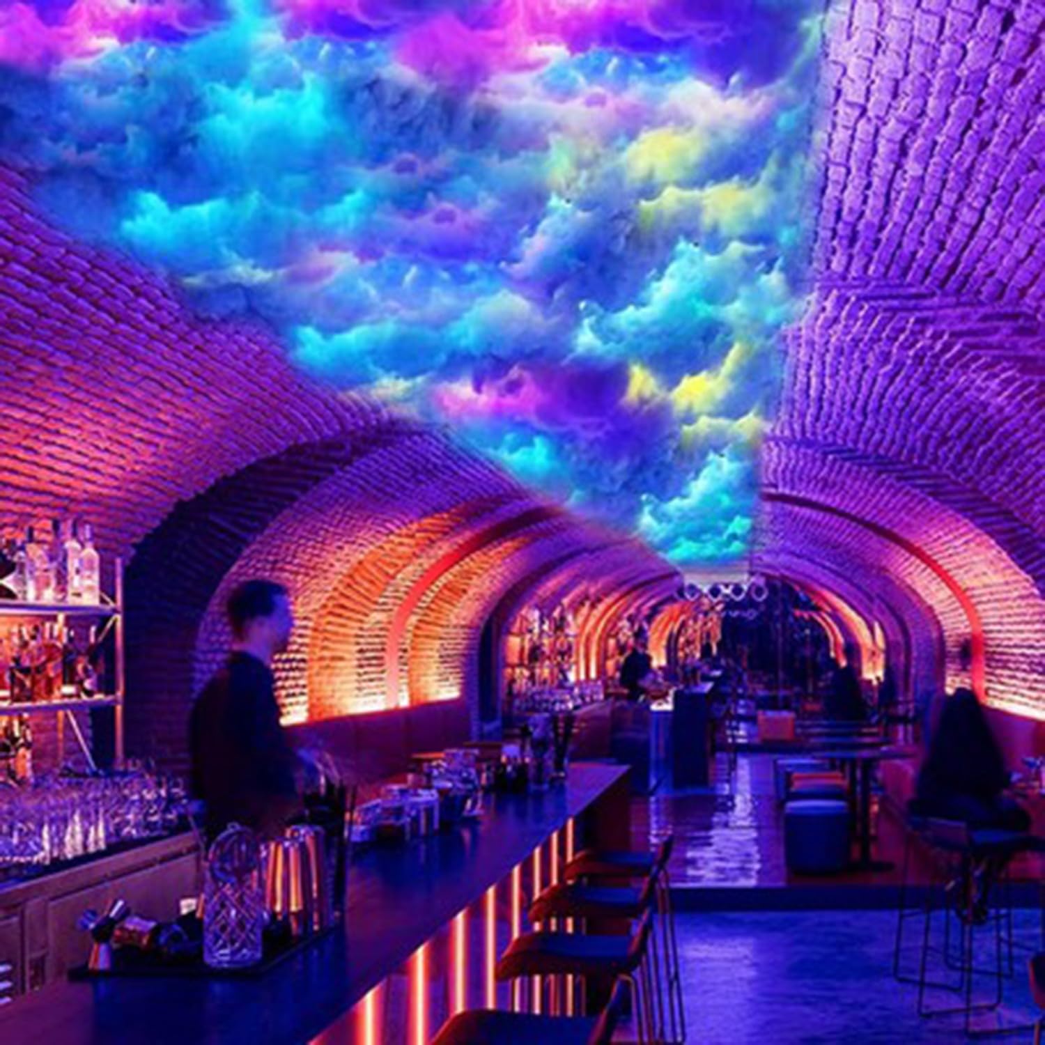 Luz LED Luces De Nubes, Luces De Halloween para Techo Luz Nocturna De Nube 3D Luces De Pared De Nube De Sala De Juegos con Color Ajustable para Fiesta En Decoracion Habitacion Club