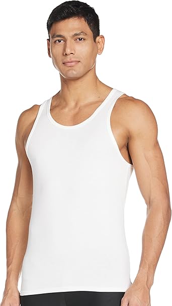 Débardeur blanc pour homme coupe droite uni Calvin Klein- CCV Mode