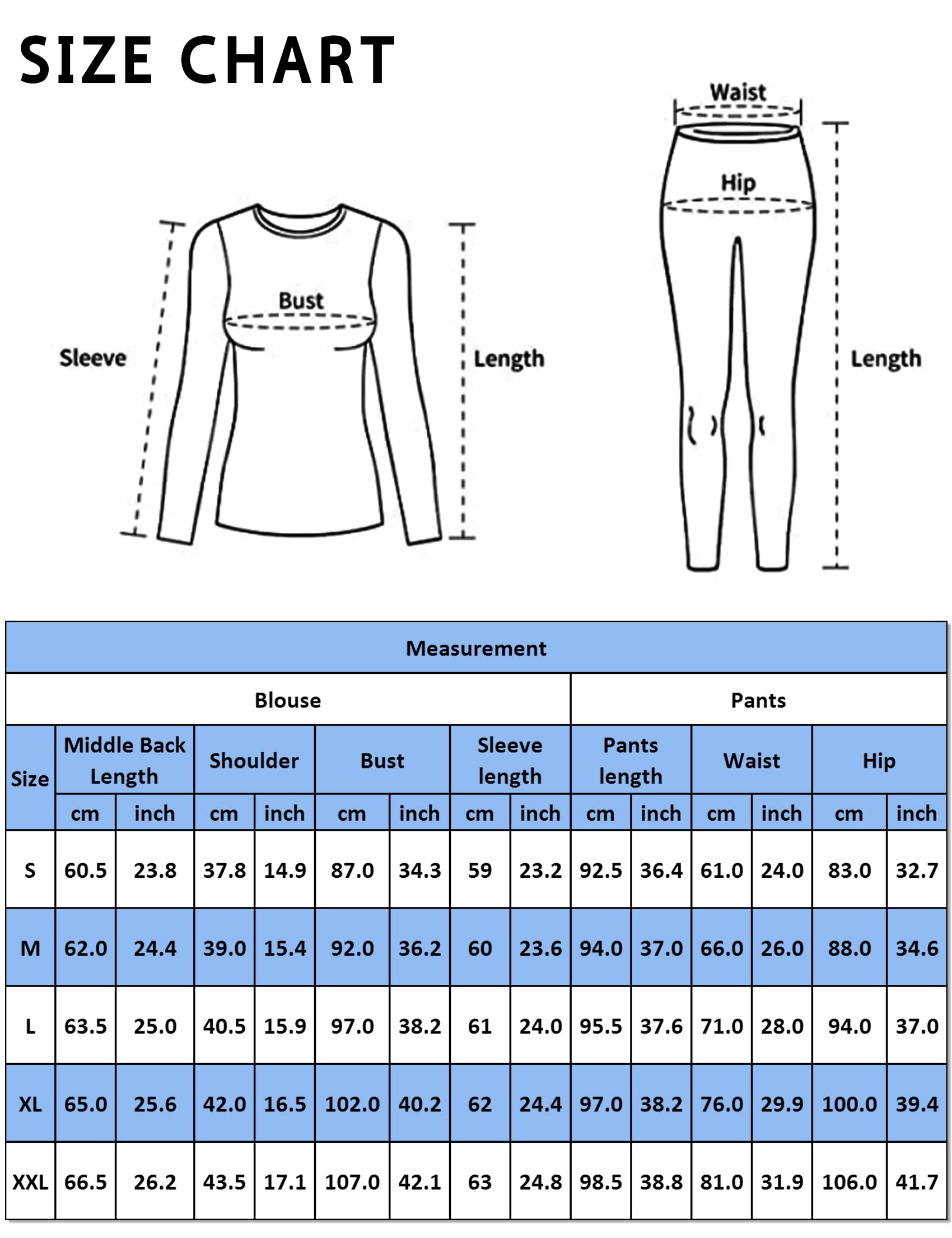 Terecey Ensembles Thermiques Femme sous-Vêtement Thermique Femme Chaud Haut Manches Longues et Pantalon Chaud Leggings Ski Hiver
