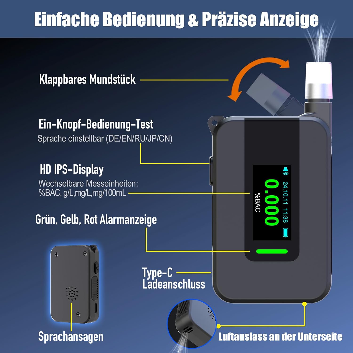 Alkoholteszter használat közben