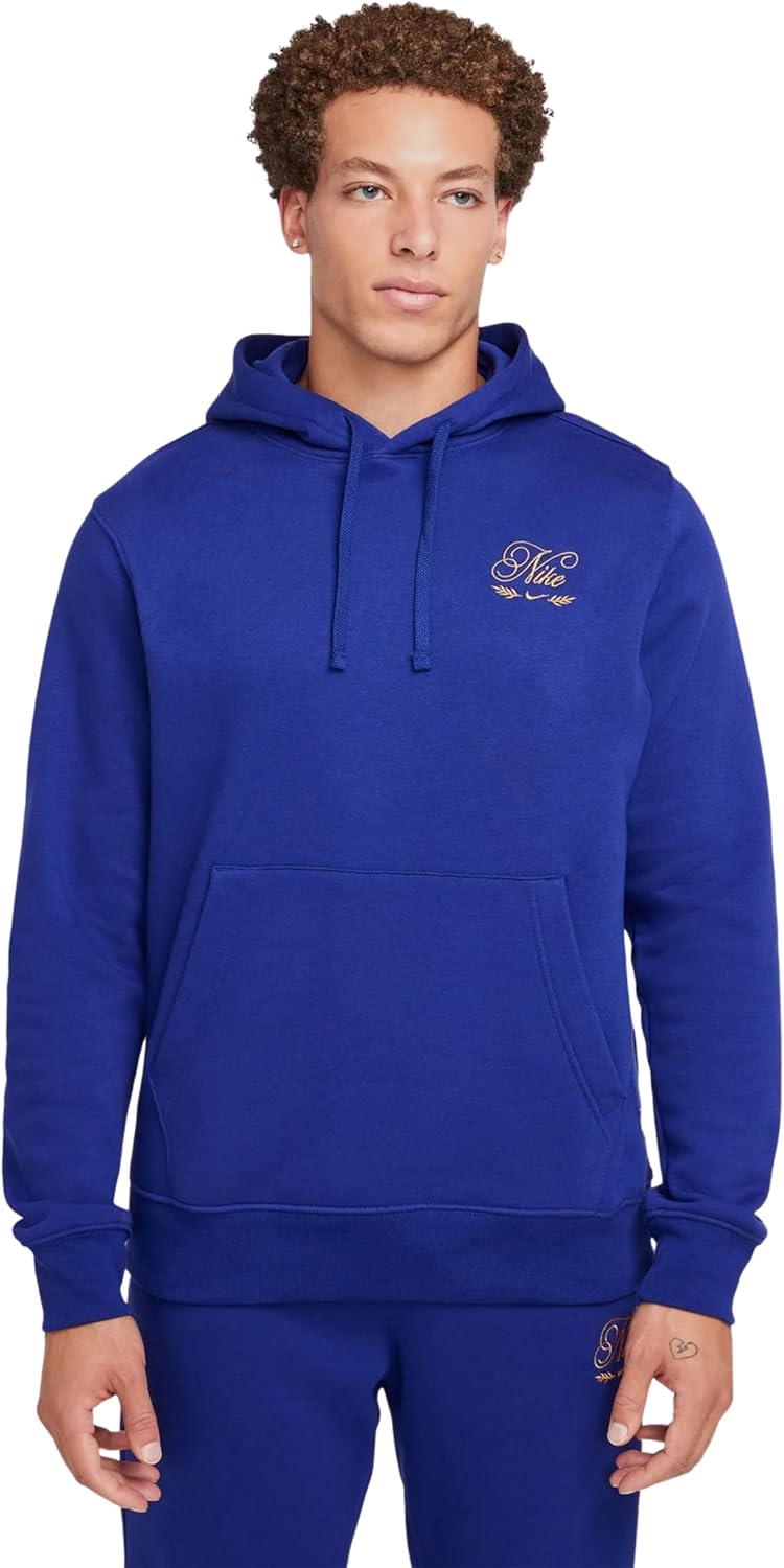 Nike Sportswear Club Fleece Men's Pullover Hoodie Gold Embroidery